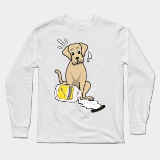 Funny Big Dog spilled mayonnaise Long Sleeve T-Shirt